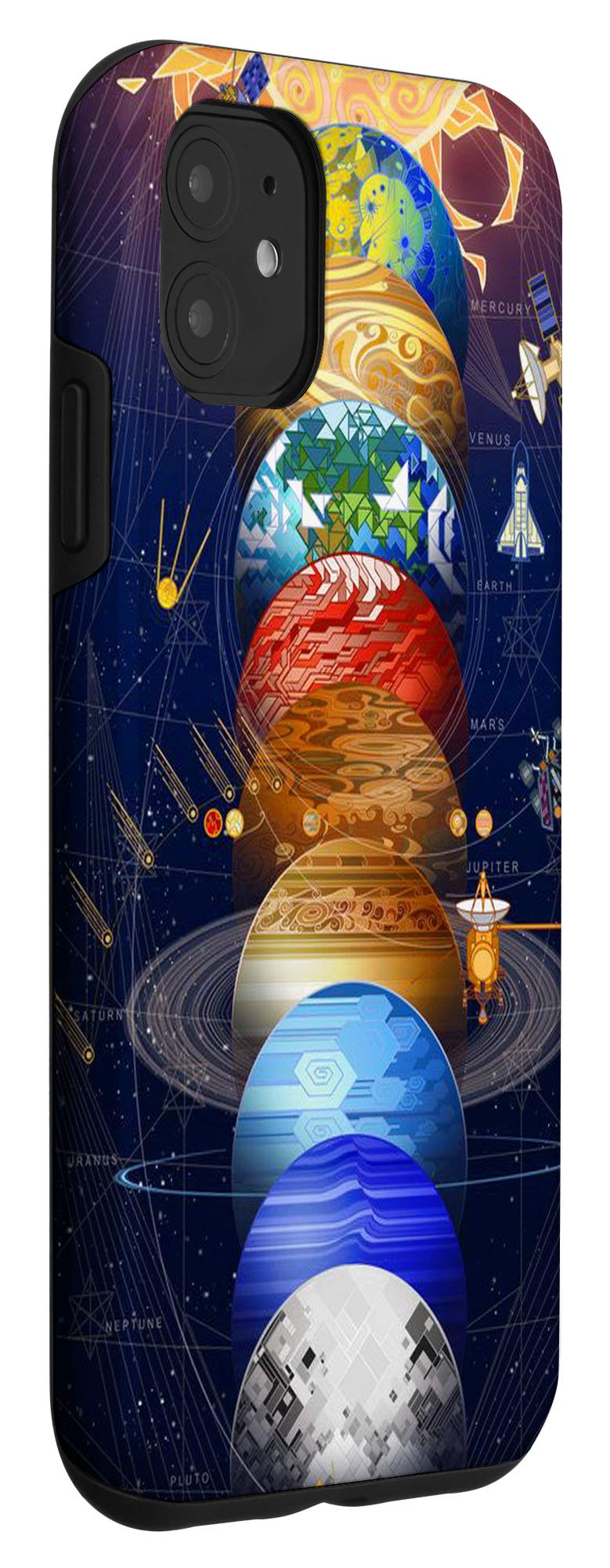 iPhone 11 Case - Solar System Planets Design - Funny Science & Tech Phone Cover - Perfect for Astronomy Lovers & Space Enthusiasts
