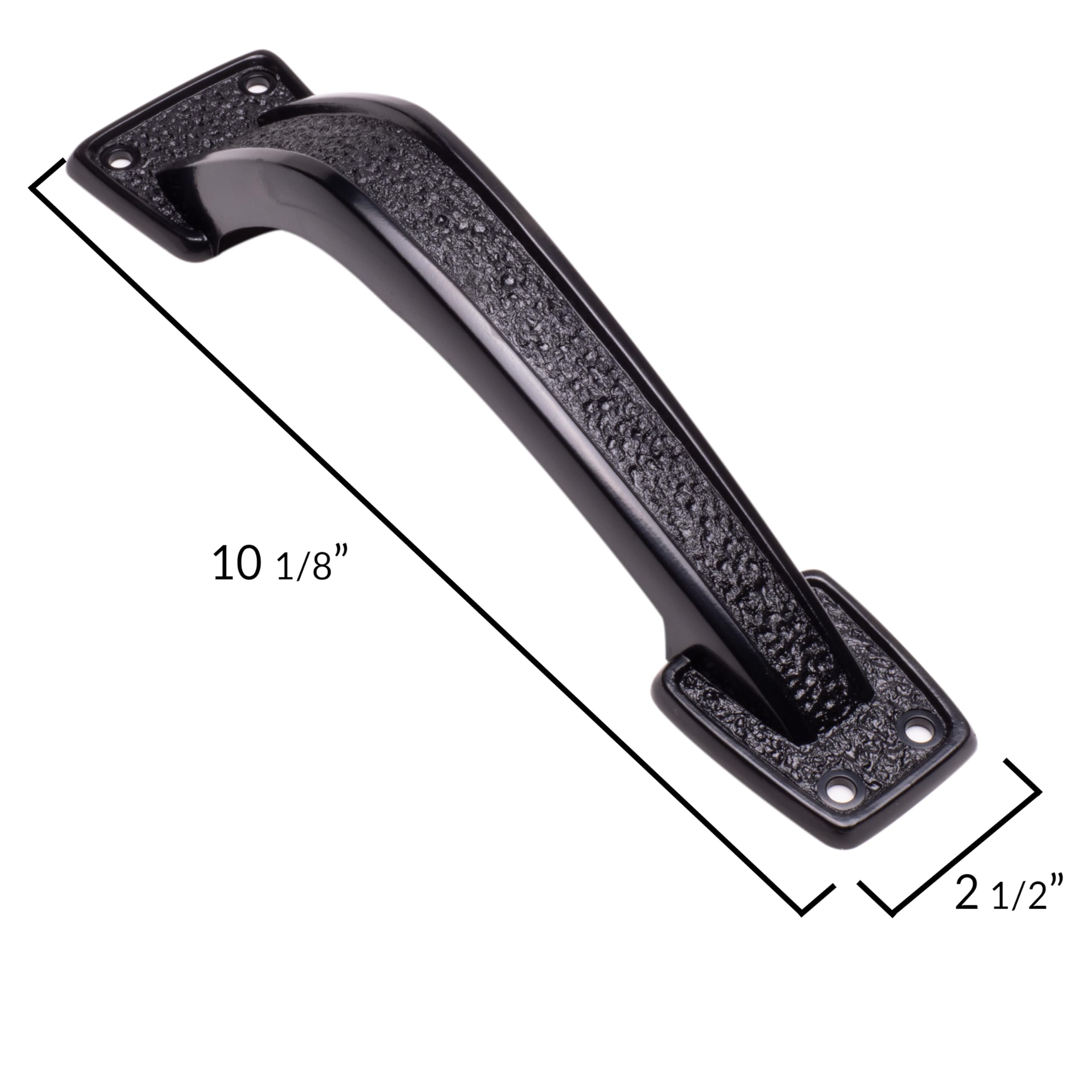Coach House Signature Décor Black Carriage Style Garage Door Handles & Hinges Set - Easy DIY Installation - Made in USA - Enhance Your Home's Curb Appeal with Classic Garage Door Hardware