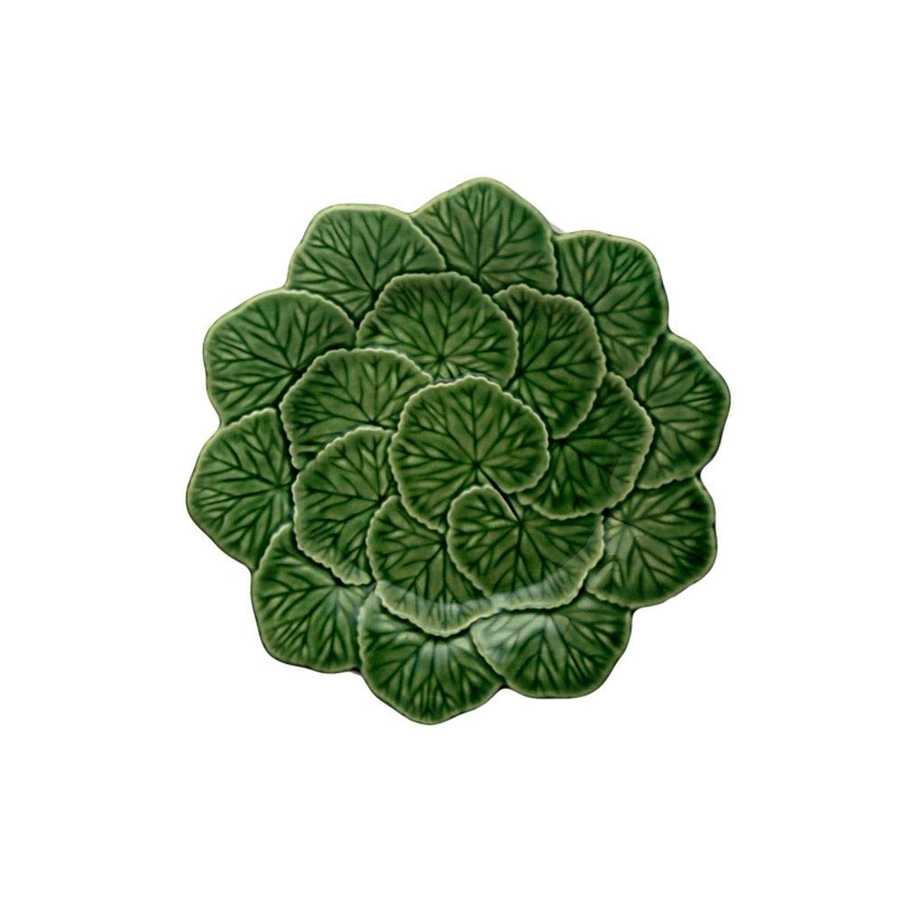 Geranium 8.66 Inch Fruit Plates Set of 4 - Elegant Floral Design Serving Dishes for Desserts, Snacks, and Party Appetizers