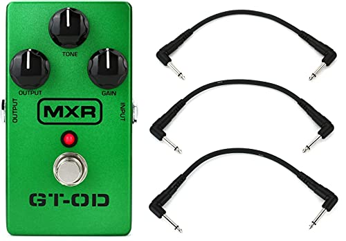 1 Pc PW-CGTP-305 Classic Series Pedalboard Patch Cable - Right Angle Connector for Guitar Effects Pedals - Perfect for Live Performances & Studio Recording