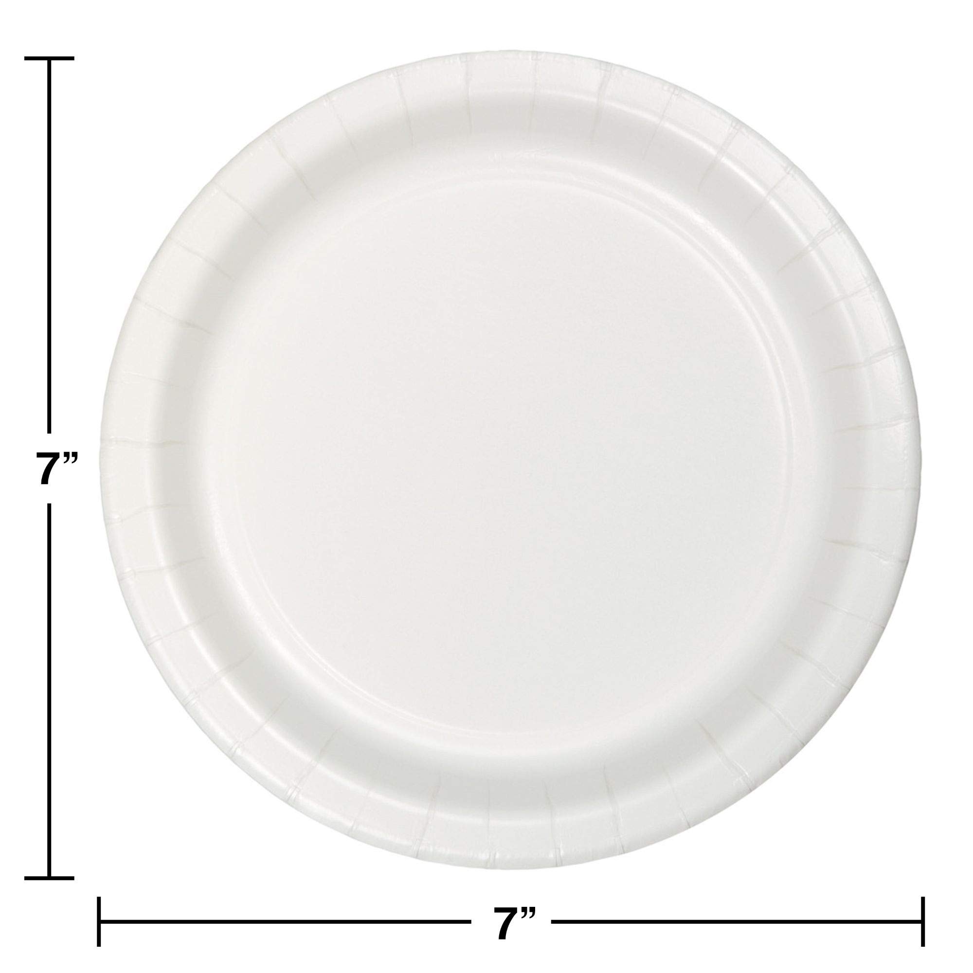 900 Pack White Disposable Paper Plates 7 Inch - Bulk Party Luncheon Dinner Plates for Birthday, Wedding, Picnic & Events (Club Pack)