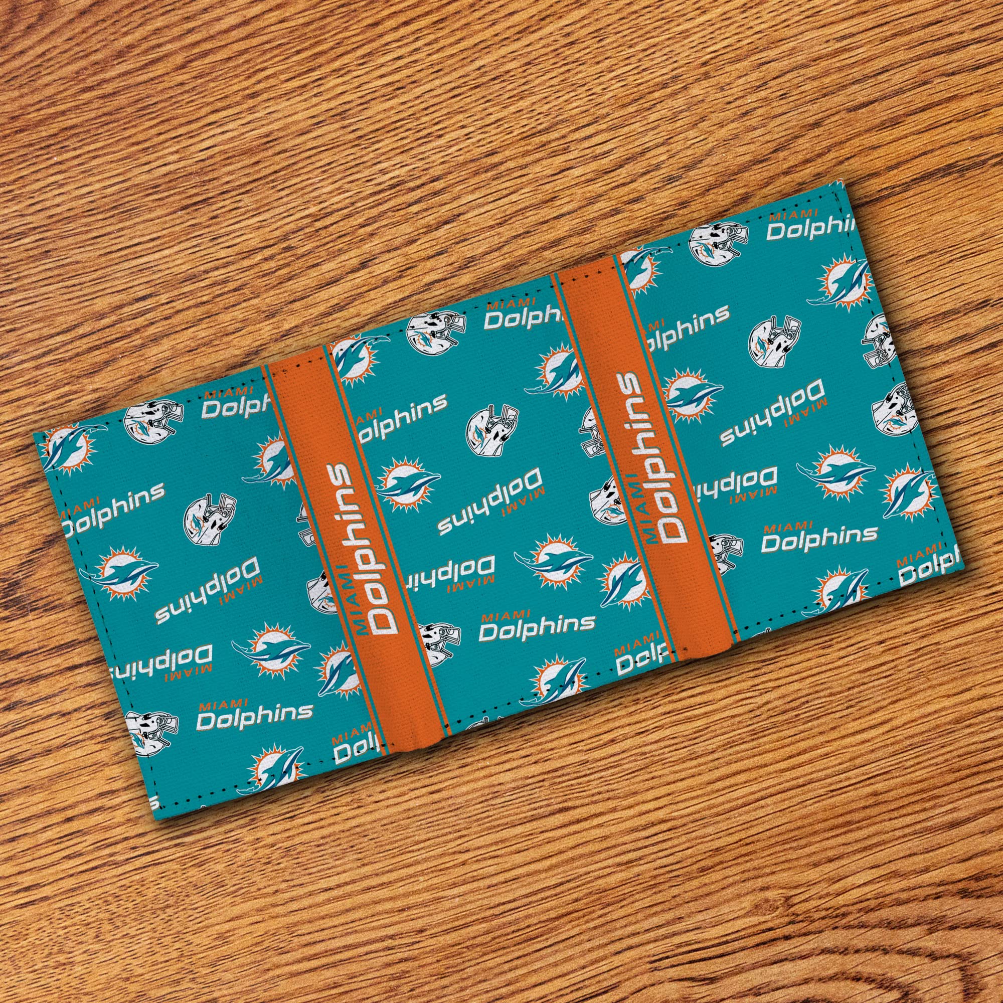 NFL Team Logo Canvas Trifold Wallet for Men - Durable & Stylish Sports Accessory - Perfect for Game Day, Travel, and Everyday Use