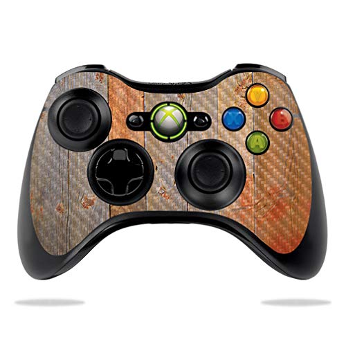MightySkins Carbon Fiber Skin for Microsoft Xbox 360 Controller - Barnwood Texture | Protective & Durable Vinyl Wrap | Easy to Apply & Remove | Made in USA | Perfect for Gaming, Customization & Controller Protection