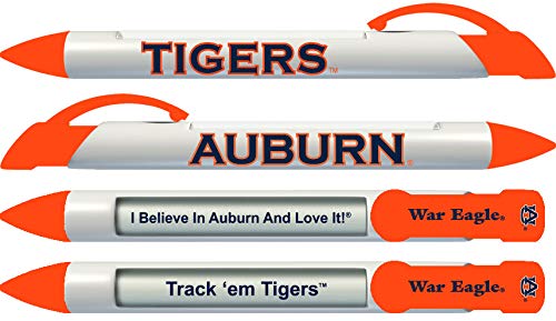 Auburn University Tigers Rotating Message Pens - 4 Pack Officially Licensed Collegiate Gift for Fans, Students & Alumni | Perfect for Game Days, Graduation & School Spirit Events