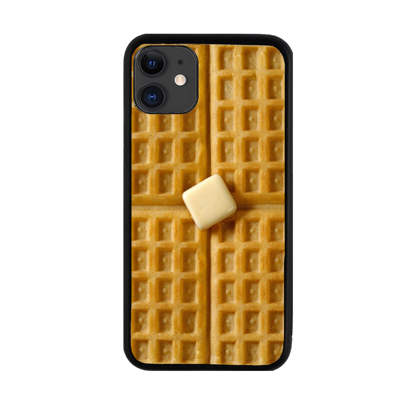 Premium Belgium Waffles Design Rubber Phone Case for iPhone 11 - Shockproof & Anti-Slip Protection (Perfect for Travel, Work & Everyday Use)