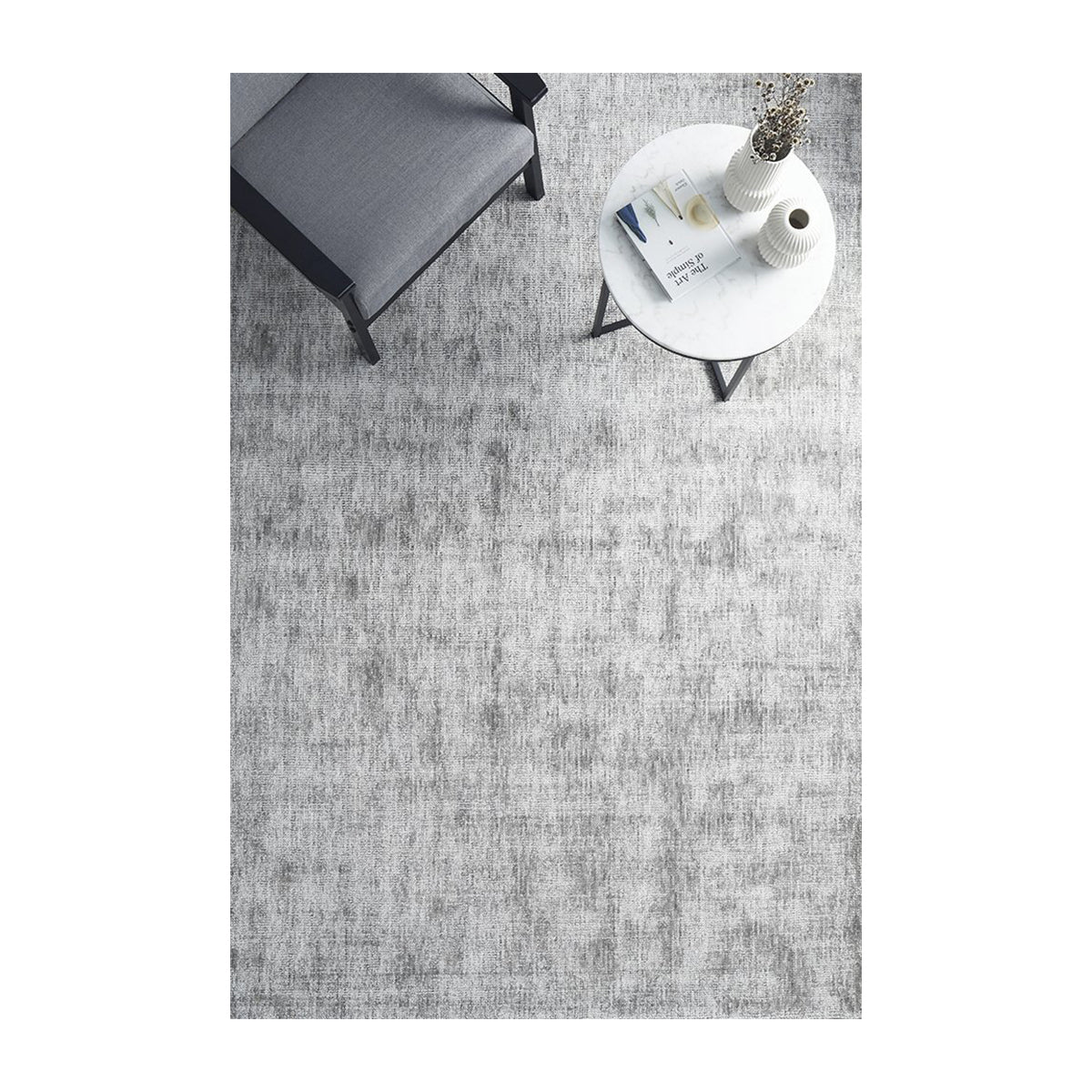 Azure Silver Rug - Soft and Luxurious Area Rug for Living Room, Bedroom, or Office - Perfect for Home Decor and Cozy Spaces