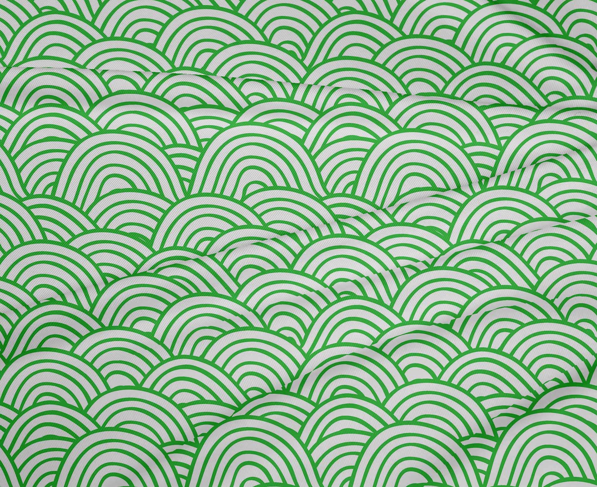 Premium Green Polyester Spandex Fabric - 56