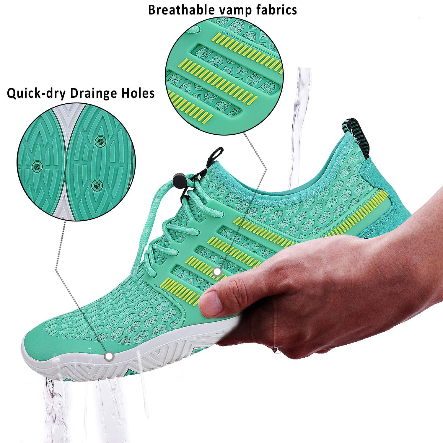 **Men's & Women's Quick-Dry Water Shoes - Barefoot Aqua Socks for Swimming, Surfing, Beach, Pool, Yoga & Outdoor Activities - Lightweight & Comfortable for Travel & Sports**