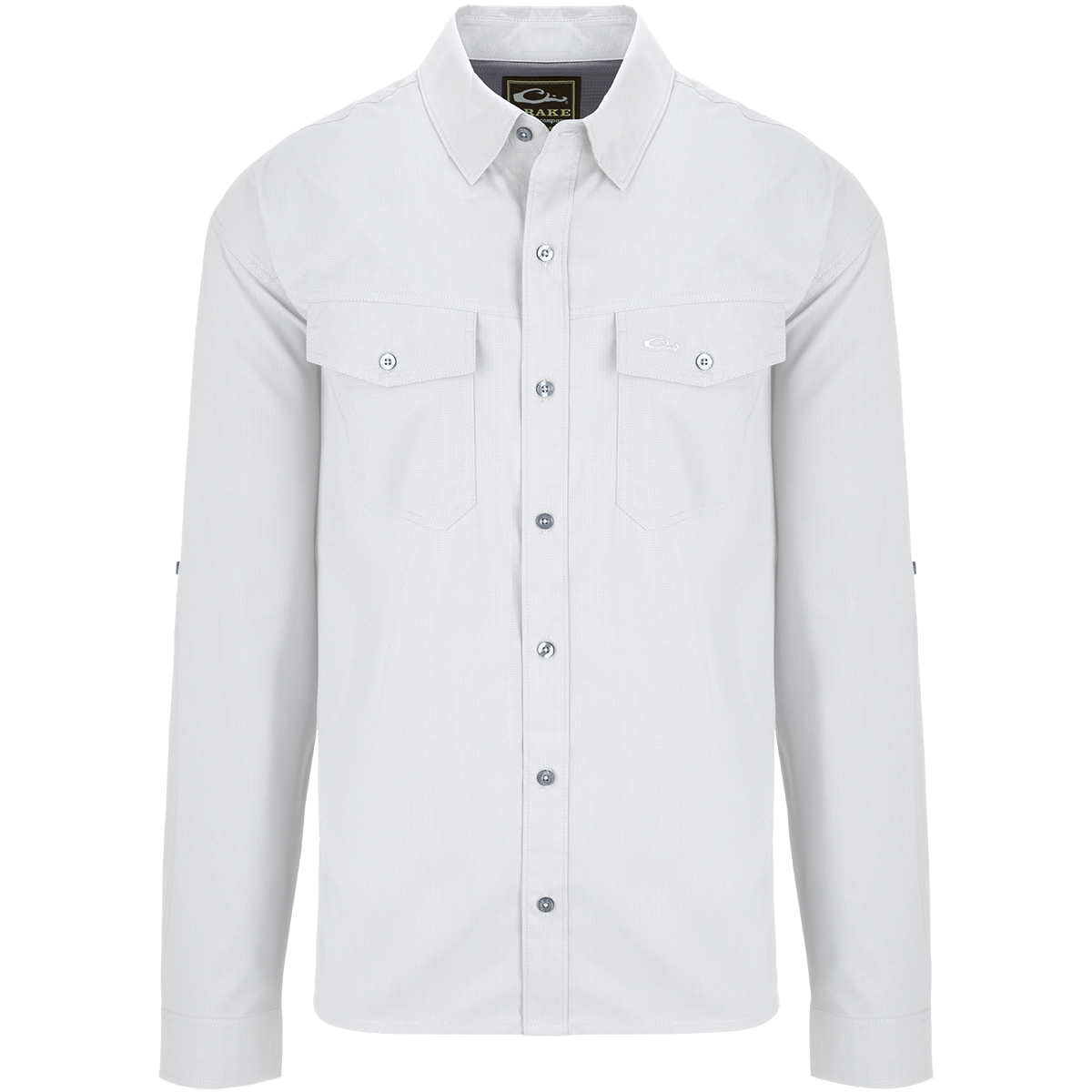 Men's Travel Solid Dobby Button Down Long Sleeve Shirt - Casual Office Wear & Business Travel Essential