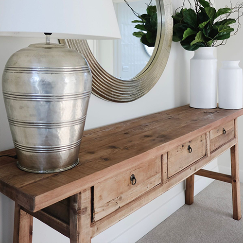 Pavia Console Table with 3 Drawers - Modern Entryway Furniture for Hallway, Living Room & Bedroom Organization