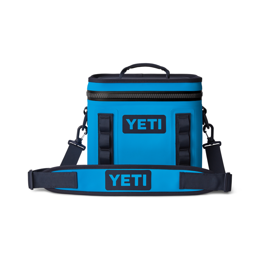 Hopper Flip 8 Soft Cooler - Insulated Lunch Bag for Work, Picnics & Beach | Big Wave Blue/Navy | Leakproof & Lightweight Cooler for Drinks & Food | Perfect for Camping, Tailgating & Outdoor Adventures