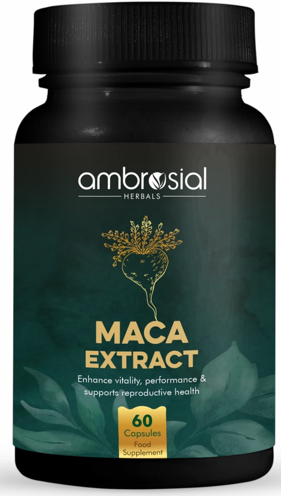 Premium Maca Root Capsules 500mg - Natural Energy & Stamina Booster for Women & Men - 60 High Strength Vegan Pills - Supports Workout, Focus & Daily Vitality - Perfect for Gym, Office & Active Lifestyle