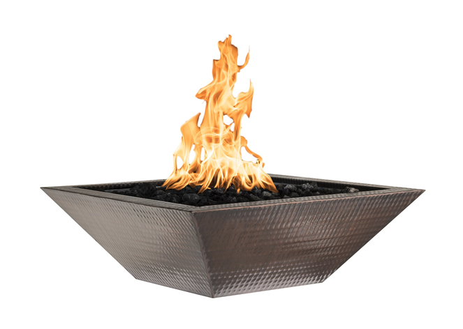 Maya Copper Fire Bowl - Handcrafted Outdoor Fire Pit for Patio, Garden, and Camping - Perfect for Backyard Gatherings and Relaxation