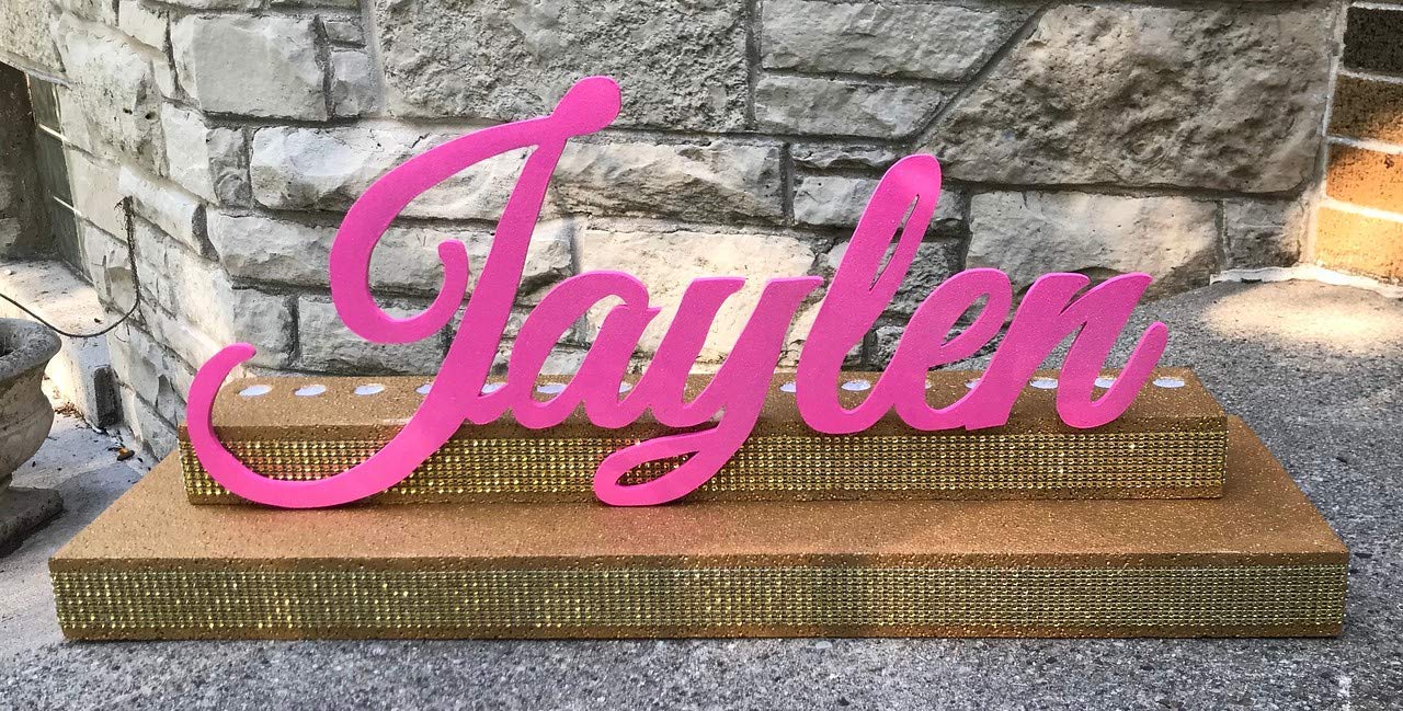Elegant Bar Mitzvah & Bat Mitzvah Candelabra Set - Personalized Name Stand for Sweet 16 & Candle Ceremonies - Non-Glitter Candle Holder Board - Perfect for Religious Celebrations & Special Occasions