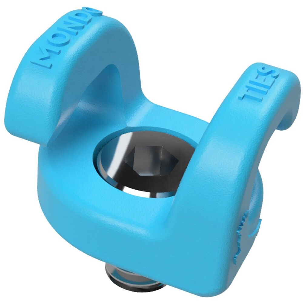 Kondor Blue Mondo Ties Cable Management Clips - 5 Pack (Blue) - Strong Reusable Cord Organizers for Home Office, Studio & Electronics