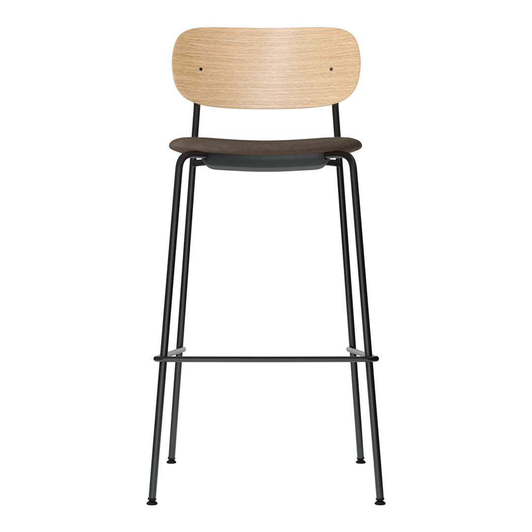 Co Bar Chair with Upholstered Seat - Modern Counter Height Stool for Kitchen Island, Breakfast Bar & Home Pub Decor
