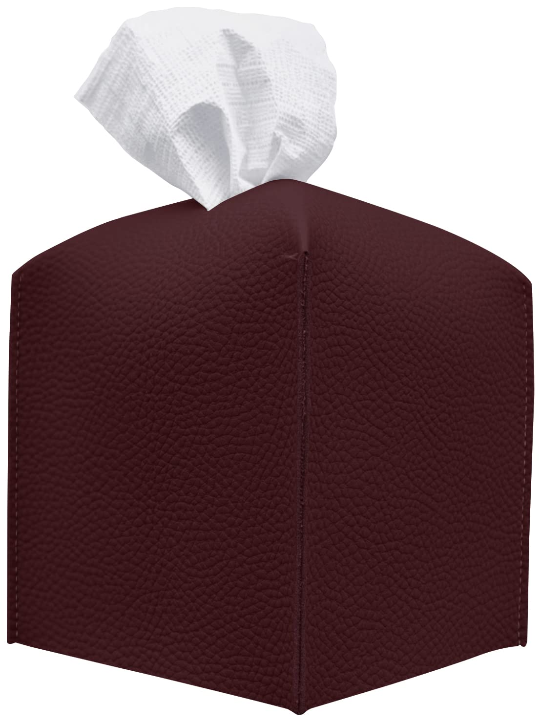 Carrotez Modern PU Leather Square Tissue Box Cover - Decorative Holder & Organizer for Home, Office & Car - 5