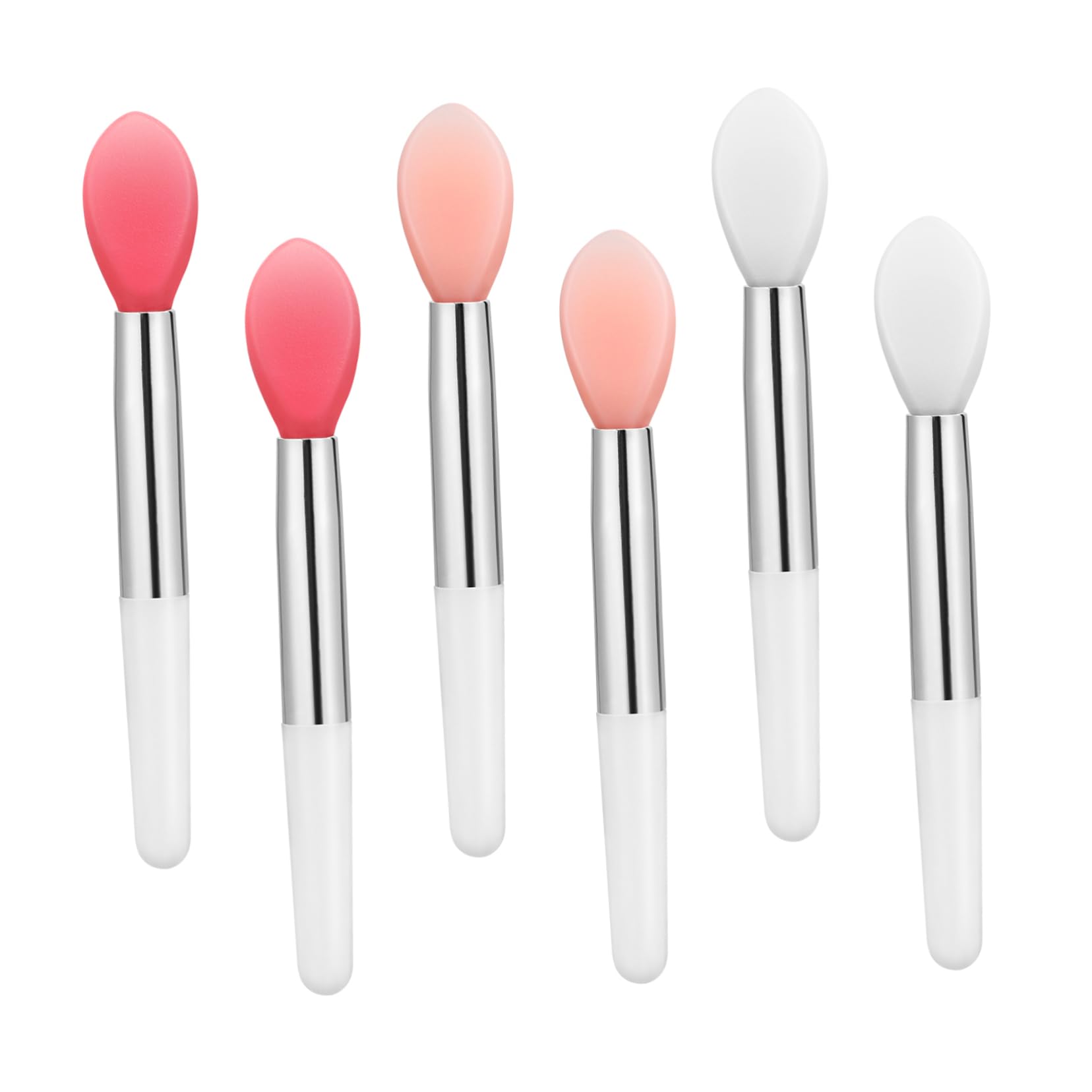 Lurrose 6pcs Silicone Lip Brushes Set - Small Makeup Applicators for Lip Gloss, Lip Mask & Lip Oil - Perfect for Precise Lipstick Application & DIY Lip Care Routine
