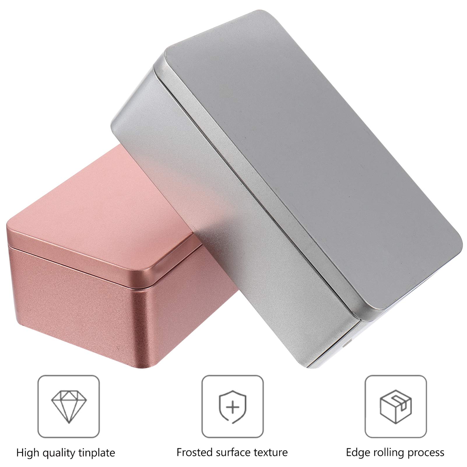 Hemoton 2-Piece Tea Storage Box Set - Airtight Tinplate Containers for Tea Leaves, Coffee, Candies & Spices | Perfect Kitchen & Pantry Organization for Home, Office & Gift Giving