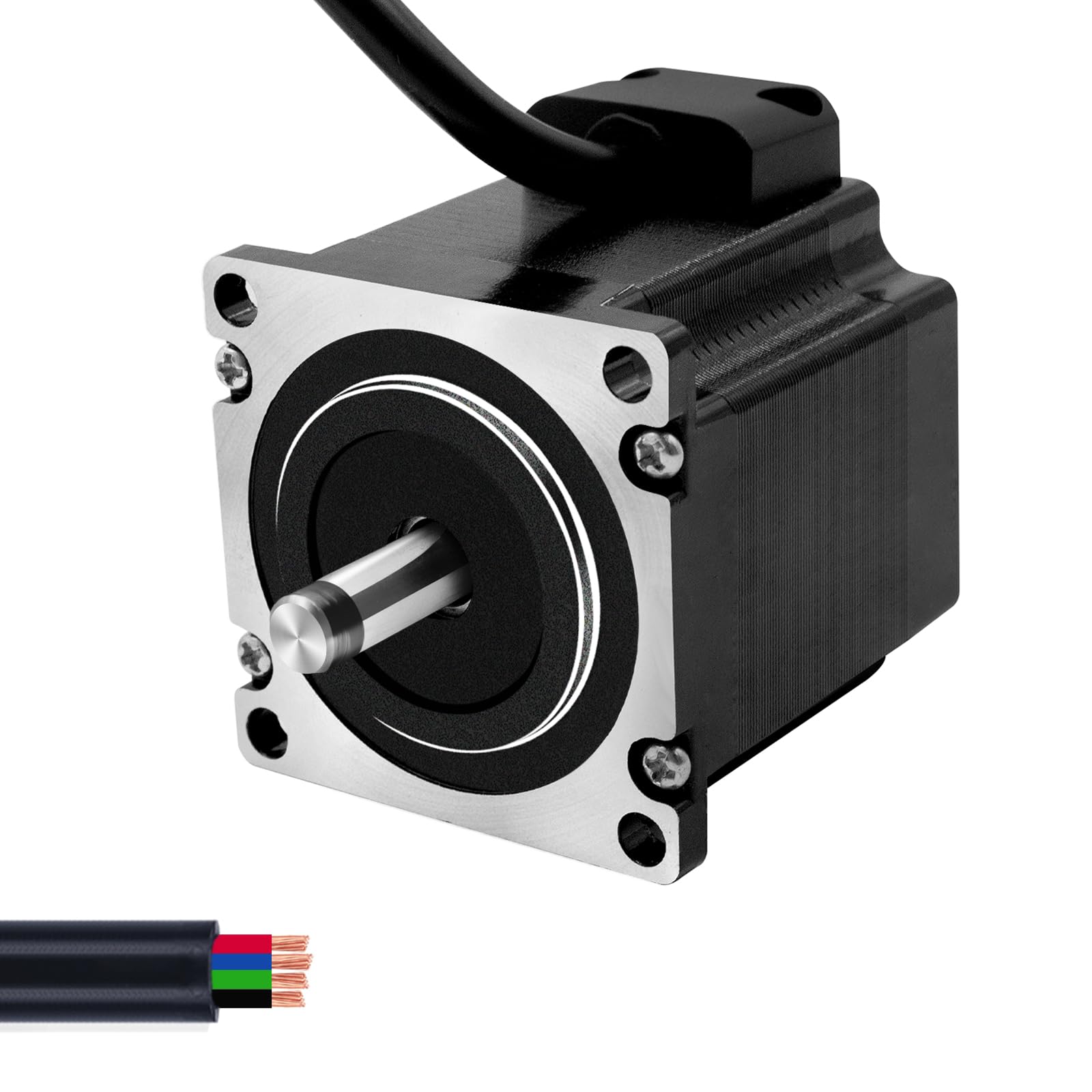 Nema 23 Stepper Motor 425oz-in High Torque 2.8N.m 1.8° Dual Shaft 57x57x56mm for CNC Router, Milling & Engraving Machines - Perfect for DIY CNC Projects, 3D Printers, and Industrial Automation