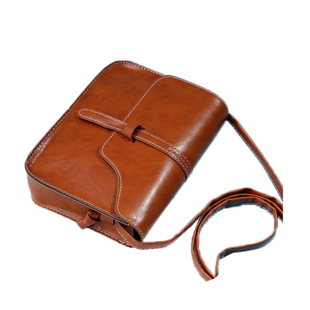 Women's Square PU Leather Crossbody Bag - Mini Shoulder Purse for Travel, Shopping & Daily Use