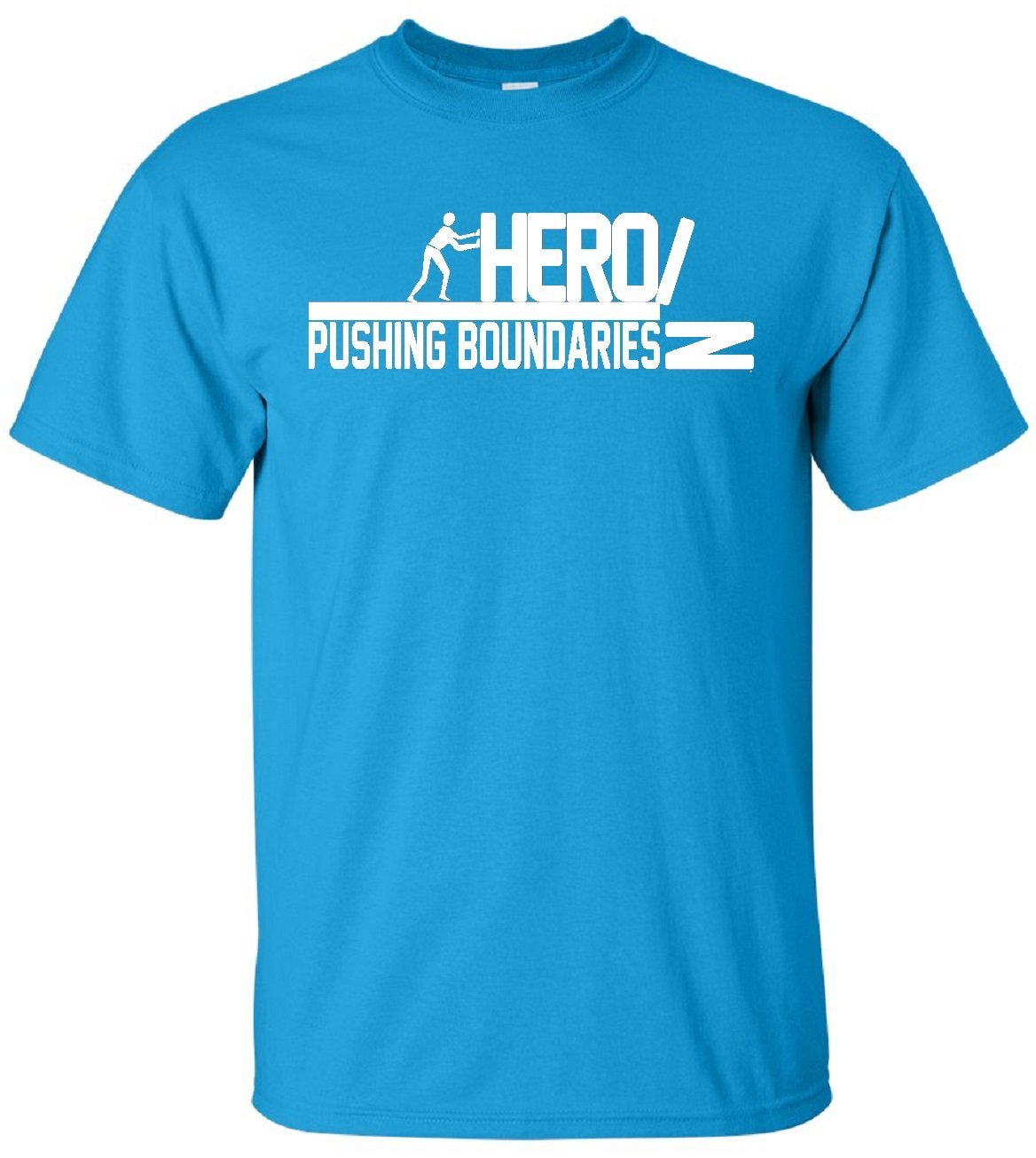 STUFF WITH ATTITUDE Heroin Pushing Boundaries Sapphire Graphic T-Shirt for Men & Women | Bold Statement Tee for Concerts, Festivals & Streetwear Fashion