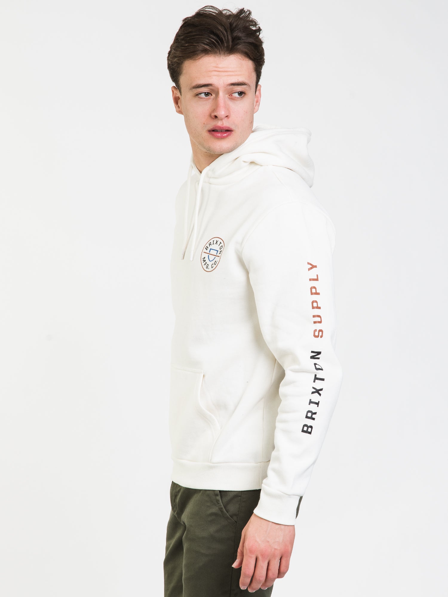 Brixton Crest Pullover Hoodie for Men & Women - Soft Cotton Fleece Sweatshirt with Front Pocket - Casual Streetwear for Everyday Wear, Gym, and Outdoor Activities
