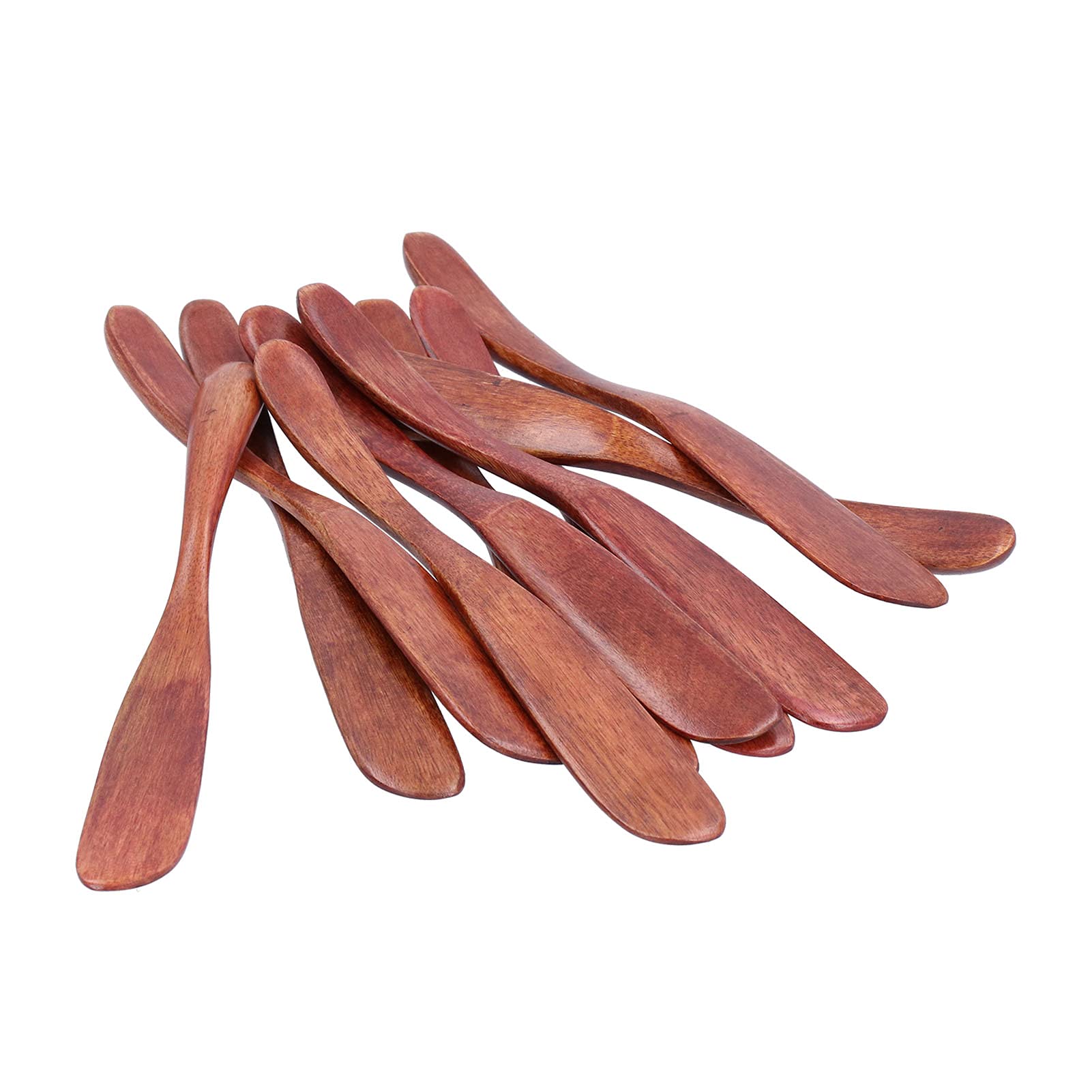10-Piece Wooden Dinner Knives Set - Reusable Cheese Spreaders & Cake Knives for Home Kitchen, Picnic, Restaurant & Hotel Use - Eco-Friendly Kitchen Gadgets (Assorted Colors) - Perfect for Cheese Boards, Dessert Serving & Outdoor Dining