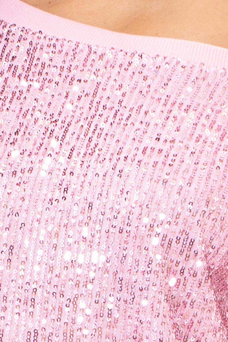 Sparkly Sequin Wide Neck Boxy Mini Dress for Women - Party, Club & Evening Wear - Perfect for Night Out, Cocktail Party & Special Occasions