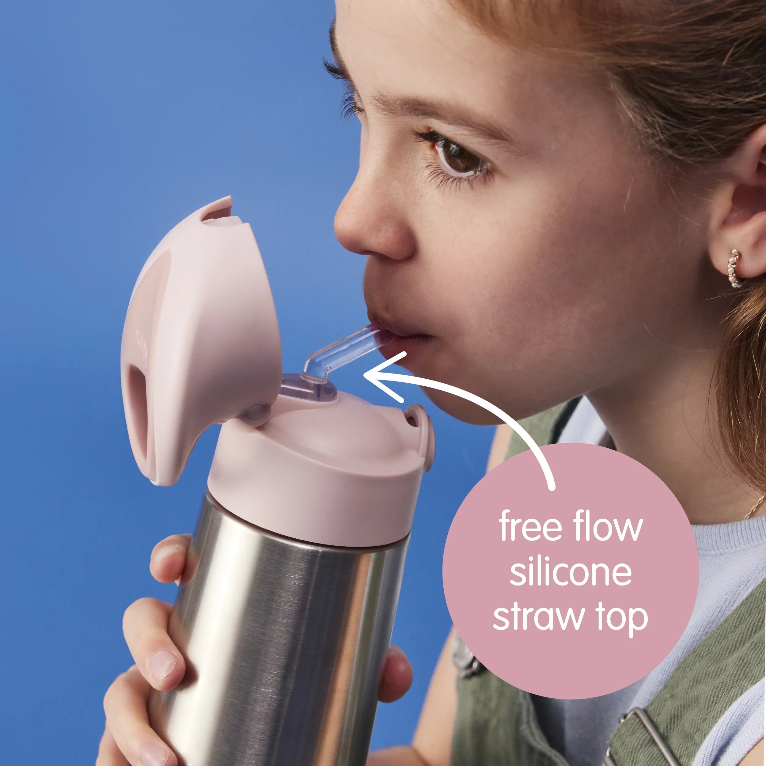 b.box Insulated Stainless Steel Drink Bottle 500ml - Blush Crush | Leakproof & BPA-Free | Perfect for School, Gym & Outdoor Activities