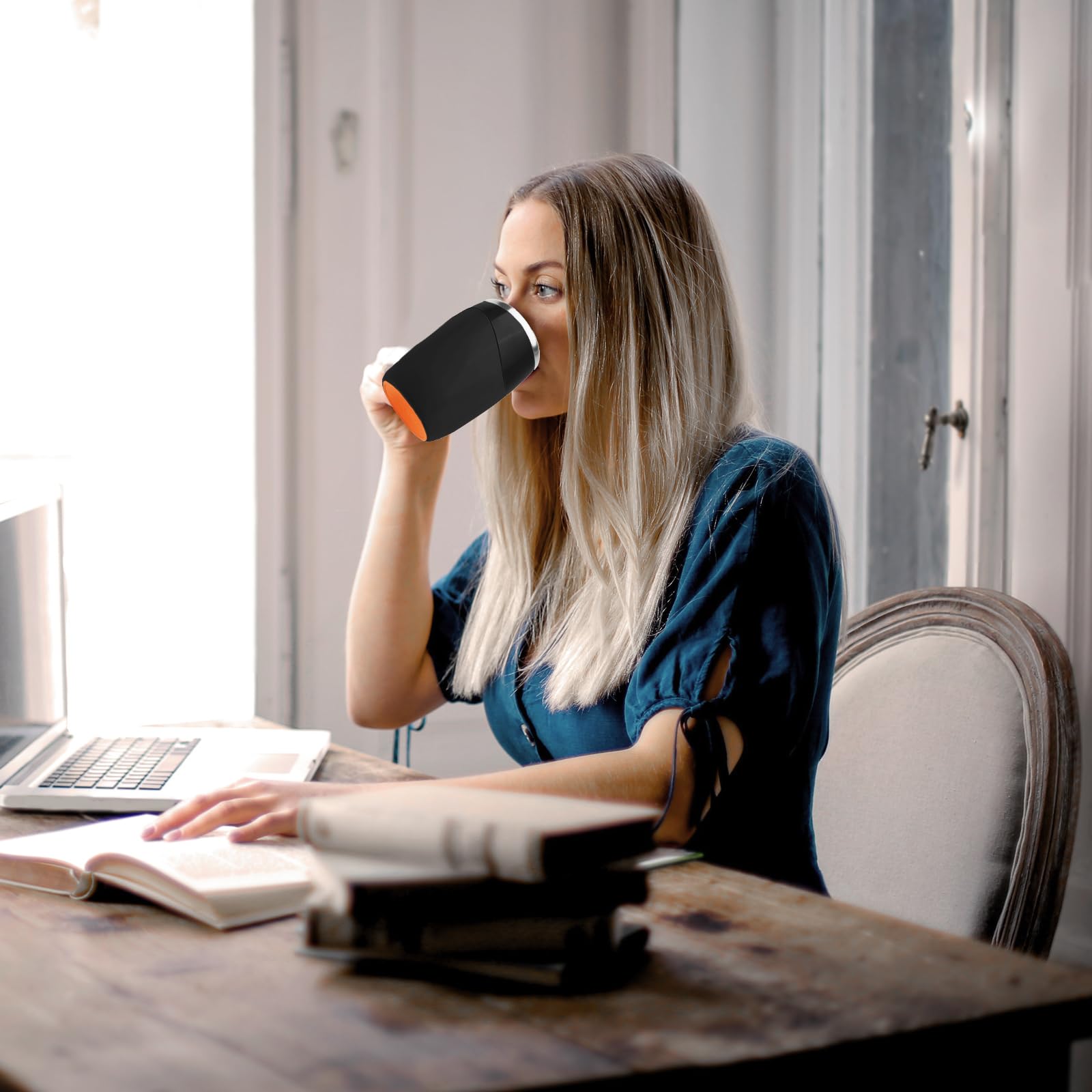 Self Stirring Mug - Rechargeable Automatic Magnetic Coffee Mixing Cup for Coffee, Chocolate, Milk & Protein - Perfect for Office, Home, Travel & Gym - Ideal for Busy Professionals, Students & Fitness Enthusiasts