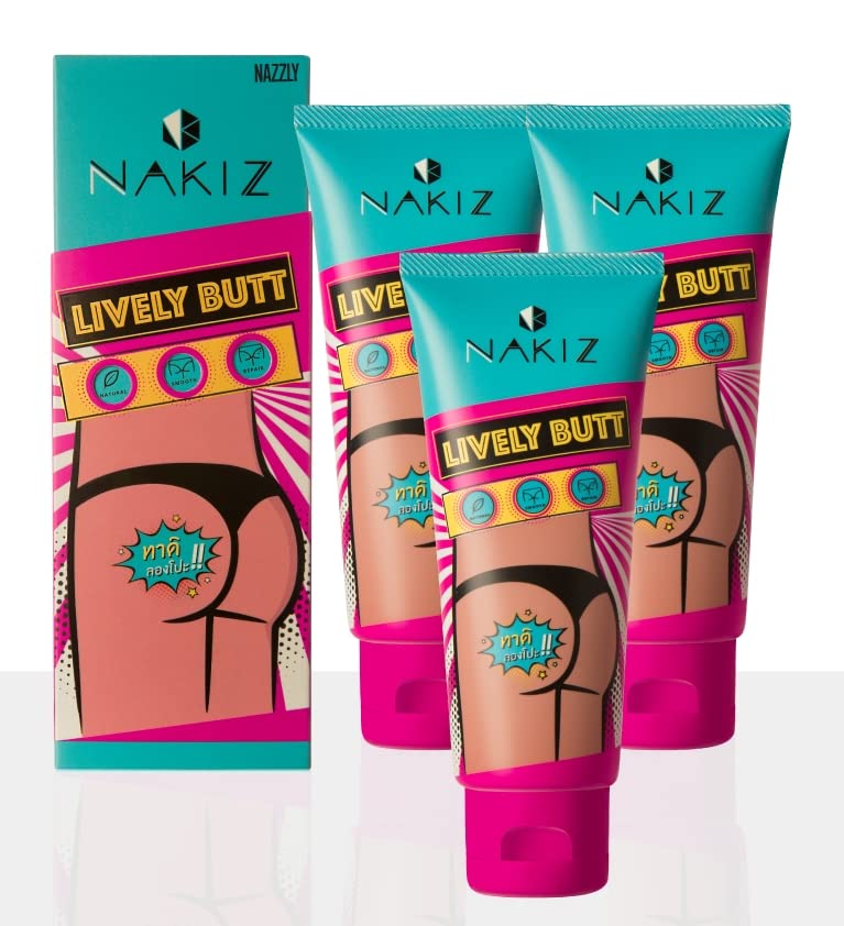 Nakiz Firming & Brightening Body Lotion Cream - 100g (3 Pack) for Stretch Marks, Uneven Skin Tone on Underarms, Knees, Elbows & Buttocks | Hydrating & Smoothing | Post-Pregnancy Care & Daily Body Moisturizer