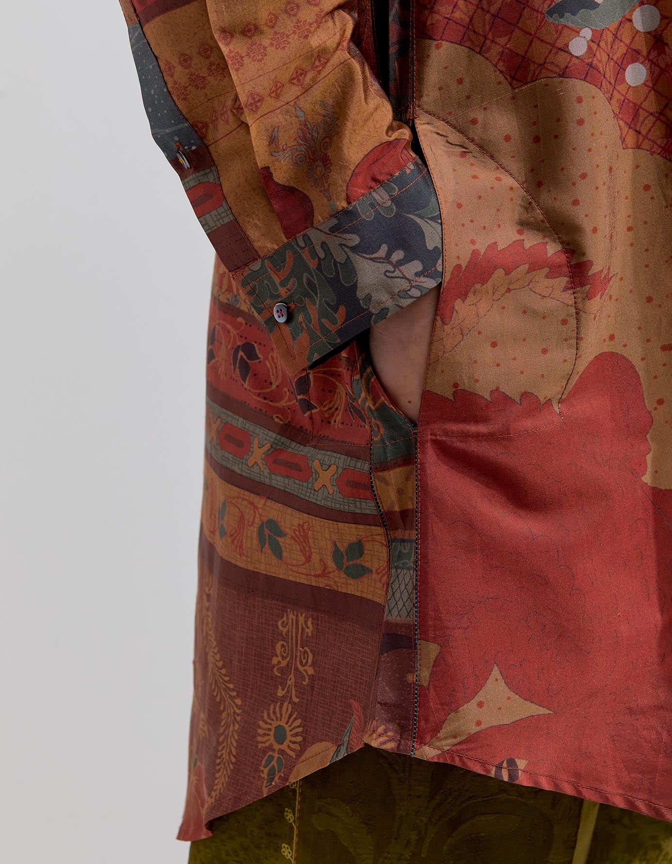 Premium Oversized Silk Dupion Shirt in Terracotta - Elegant & Comfortable Blouse for Women, Perfect for Office Wear, Casual Outings & Special Occasions