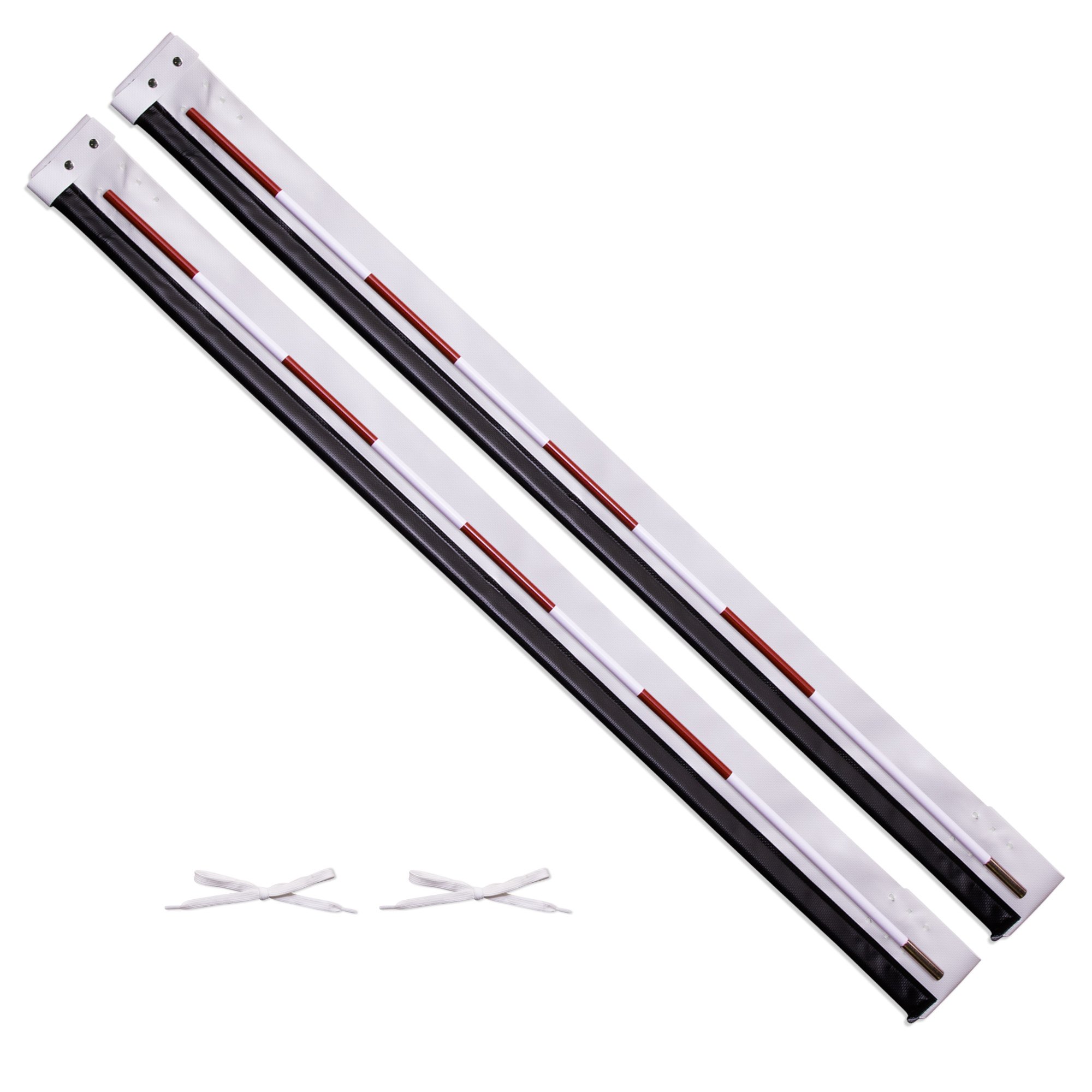 Champion Sports VBANT Volleyball Antenna Set - Red & White Volleyball Boundary Markers for Indoor & Outdoor Court Games, Practice, and Training