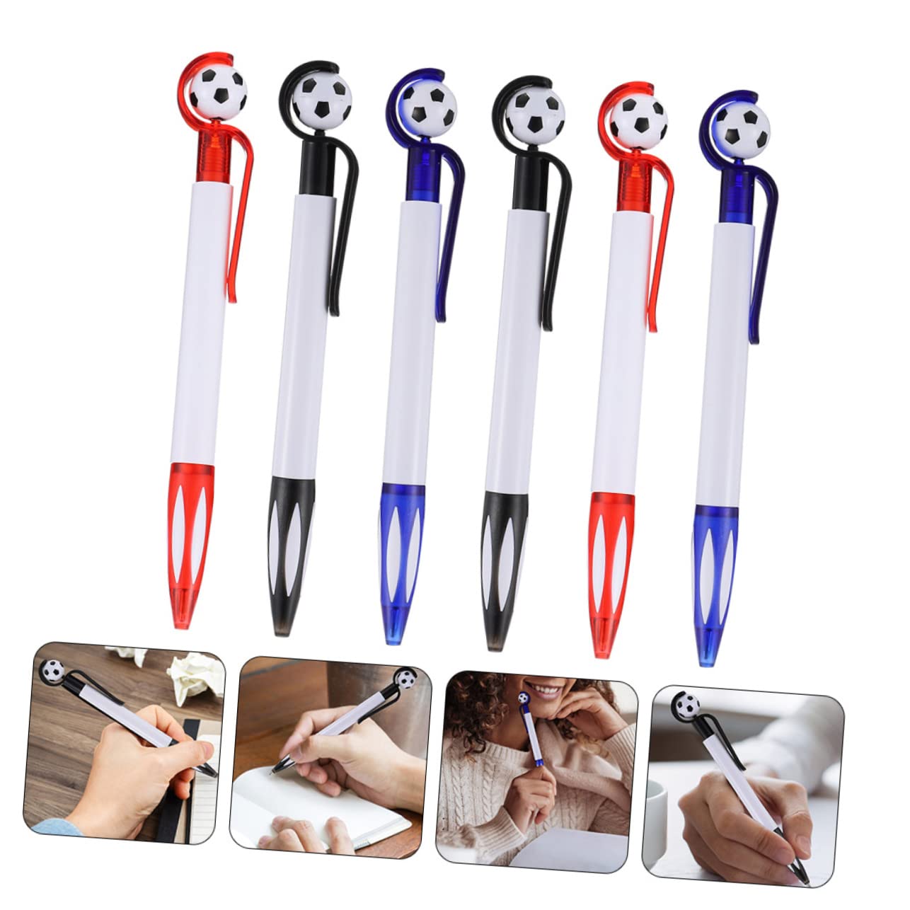 DIYEAH 18-Piece Soccer Ballpoint Pens - Fun Cartoon Plastic Pens for Office, School & Craft Projects - Unique Novelty Writing Supplies for Soccer Fans & Gift Ideas