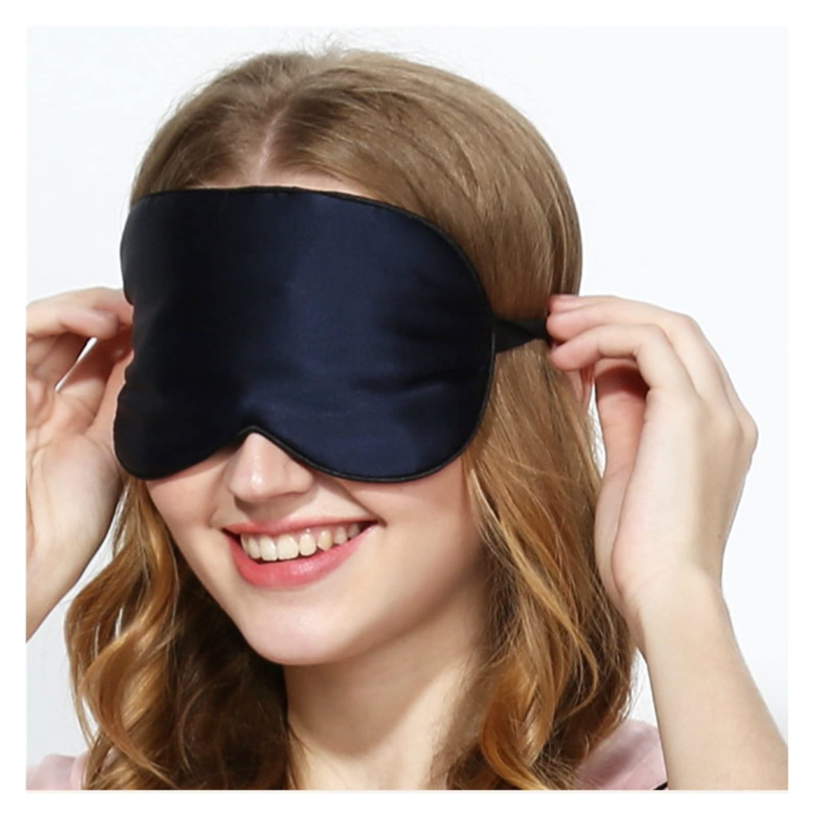 100% Natural Mulberry Silk Sleep Mask - Soft & Comfortable Eye Mask for Women & Men - Breathable & Smooth Silk Eye Cover for Sleeping, Travel & Relaxation (Green)