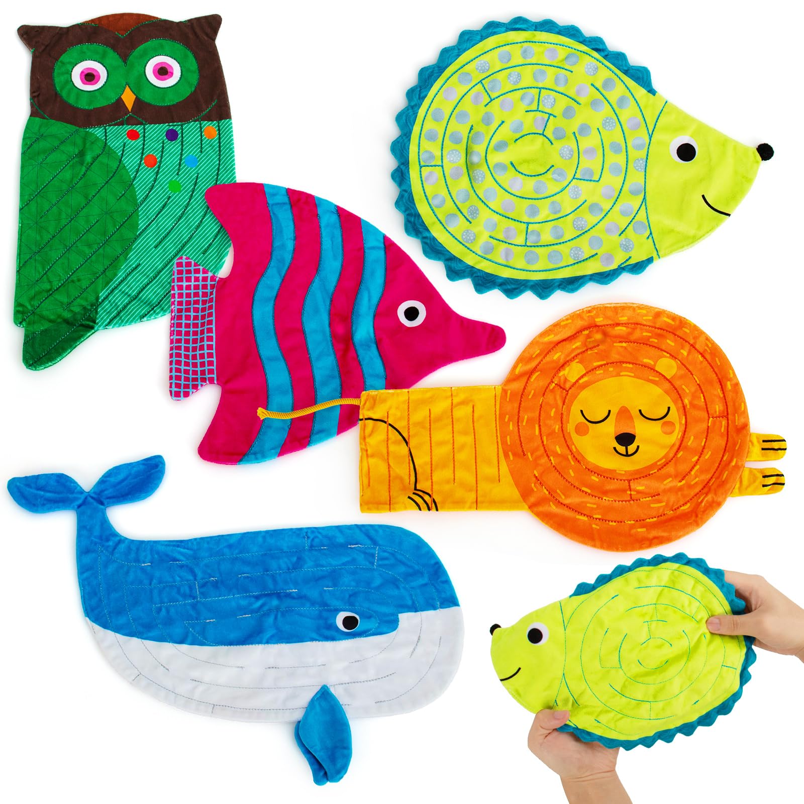 5 Pcs Marble Maze Fidget Toys for Stress Relief - Sensory Mats for Kids & Autism Therapy at Home/School