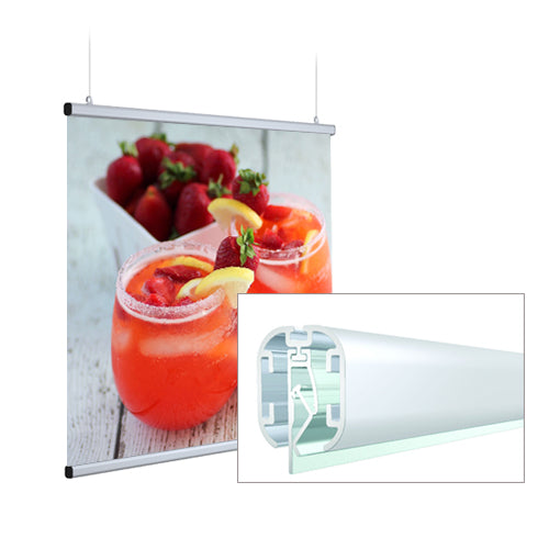 28 Inch High Oval Snap Poster Gripper - Durable Frame for Artwork, Signs, and Displays - Perfect for Galleries, Trade Shows & Home Decor