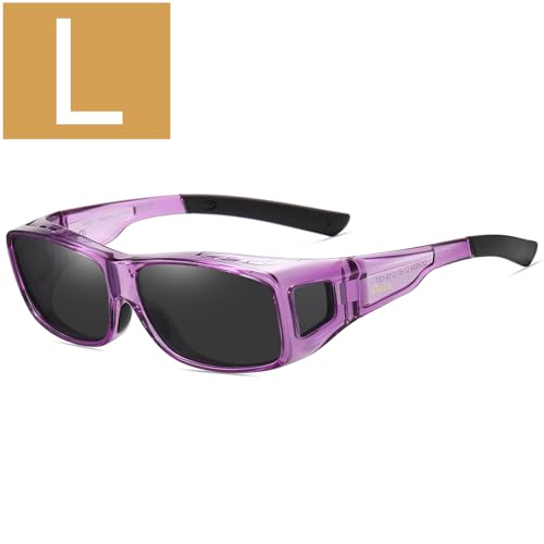 L Size Clear Purple Frame Grey