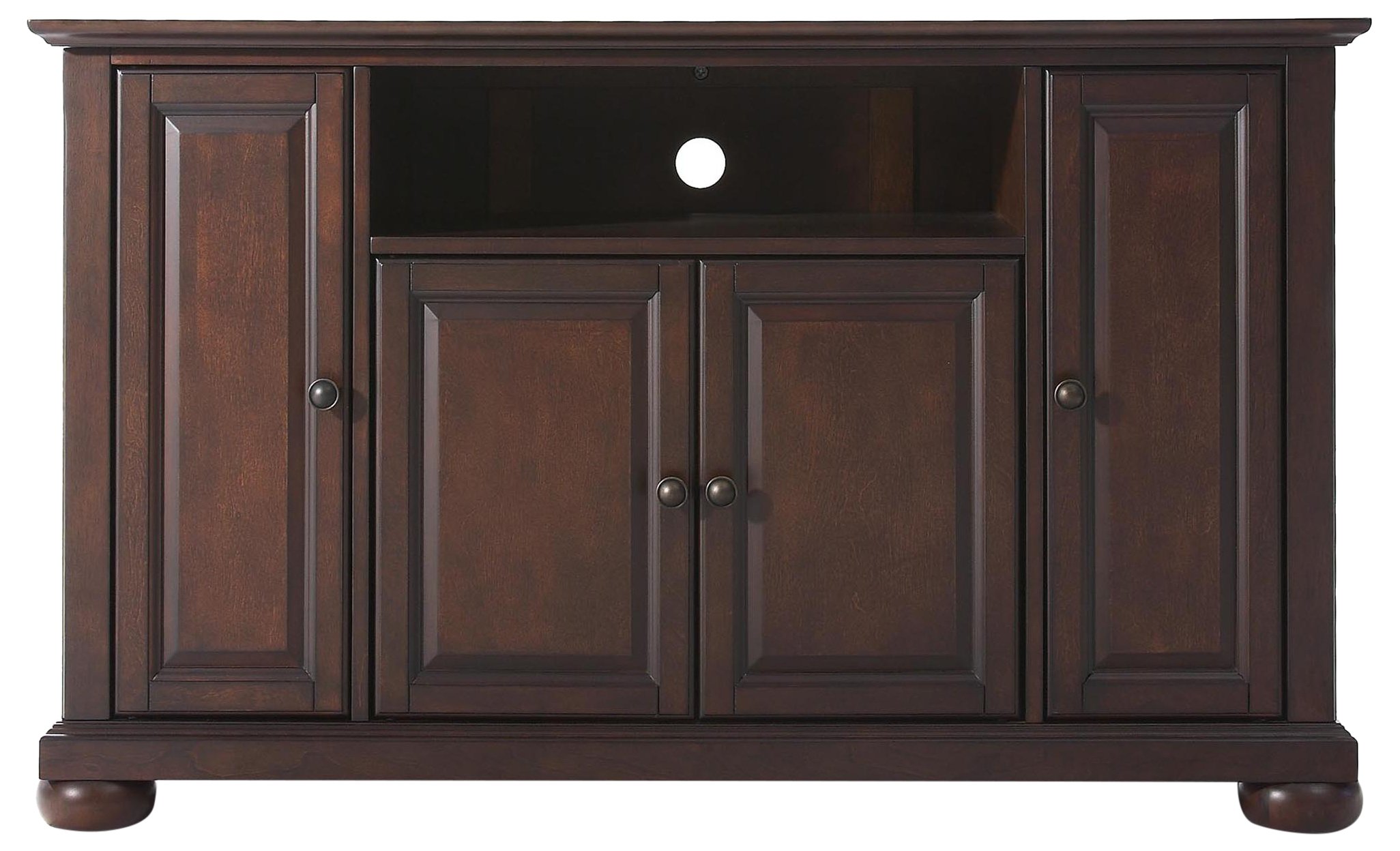 Crosley Alexandria 48-inch TV Stand with Storage - Vintage Mahogany Entertainment Center for Living Room, Bedroom & Home Theater