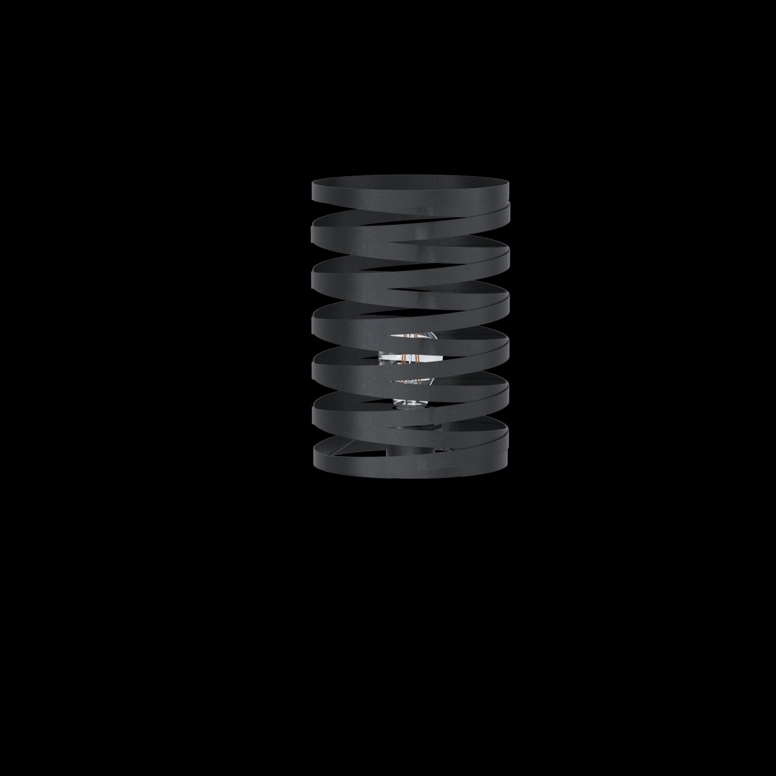 Eglo Cremella Black Metal Spiral Table Lamp - Modern LED Desk Light for Living Room, Bedroom & Office Decor