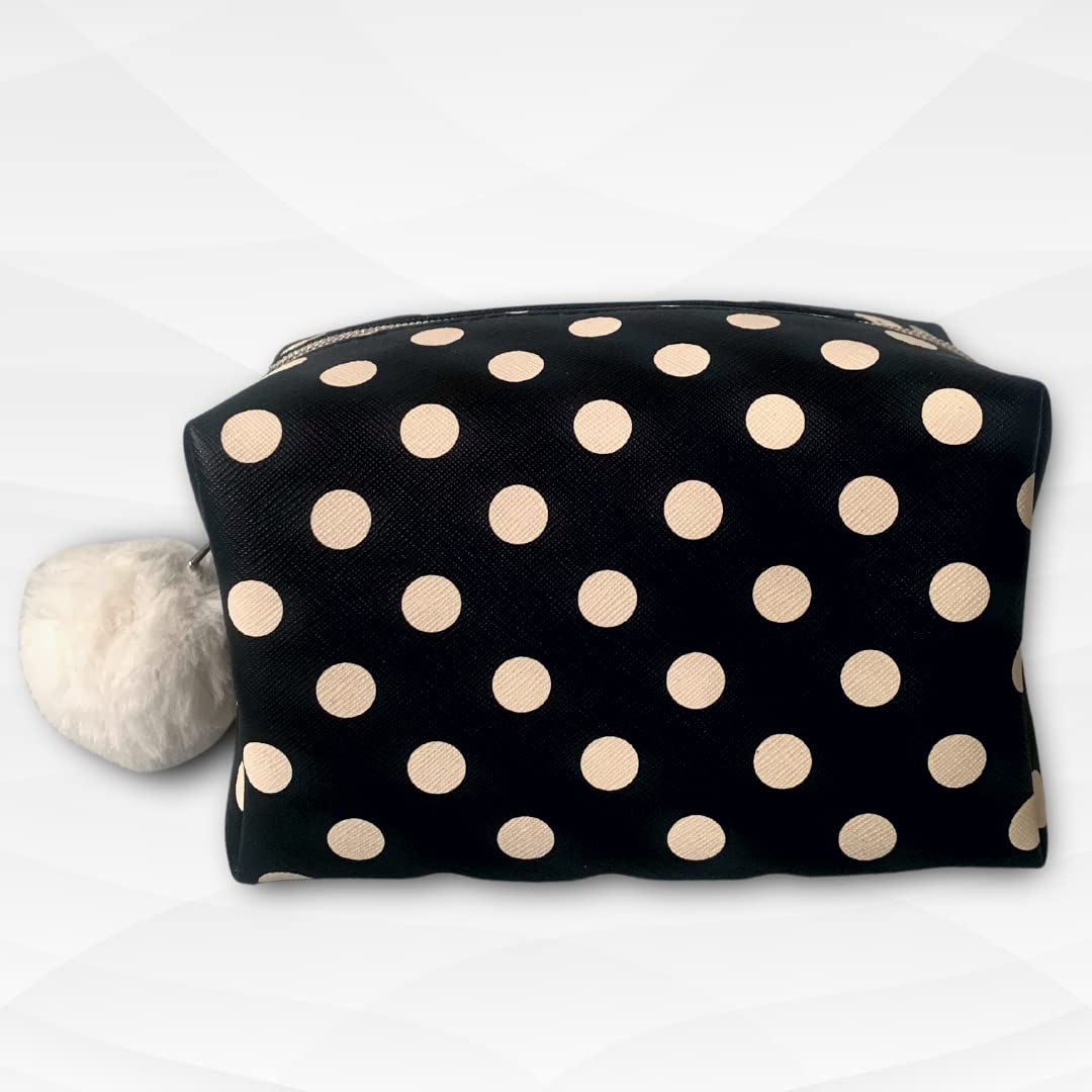 Waterproof Travel Toiletry Bag for Women - Makeup Pouch & Cosmetic Organizer Case, Black | Perfect for Vacation, Gym, Business Trips & Daily Essentials Storage