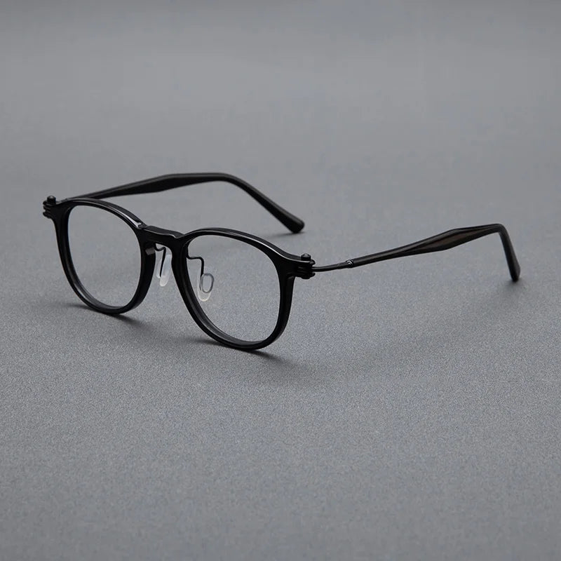 Stylish Unisex Black Square Acetate Eyeglasses Frame - Full Rim Lightweight Glasses for Men & Women (Model 0265585) | Perfect for Reading, Work, and Fashion Accessories
