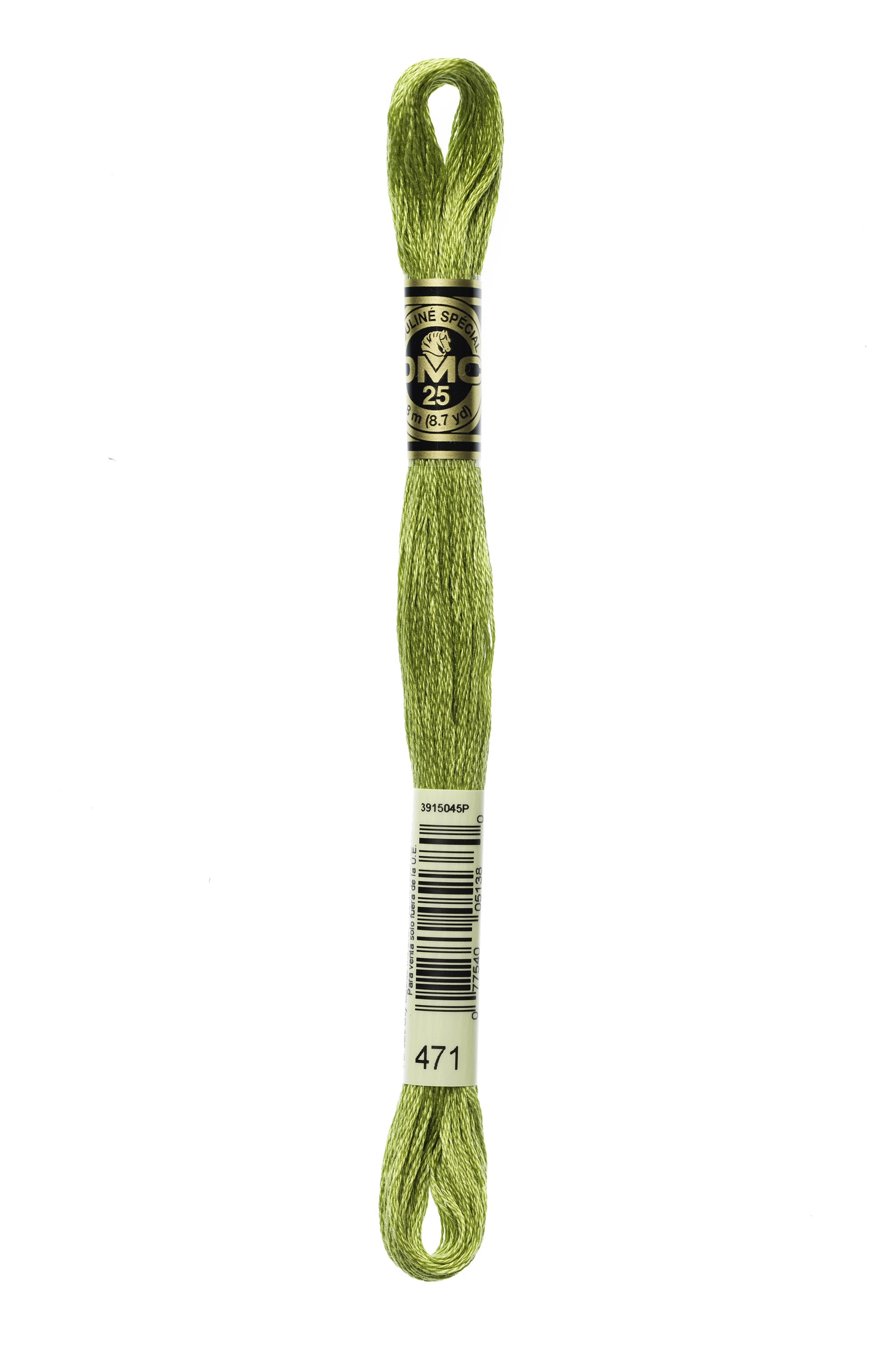 DMC 471 Cotton Embroidery Floss - 6 Stranded Premium Thread for Cross Stitch, Needlework & Hand Embroidery - Perfect for DIY Crafts, Scrapbooking & Home Decor Projects