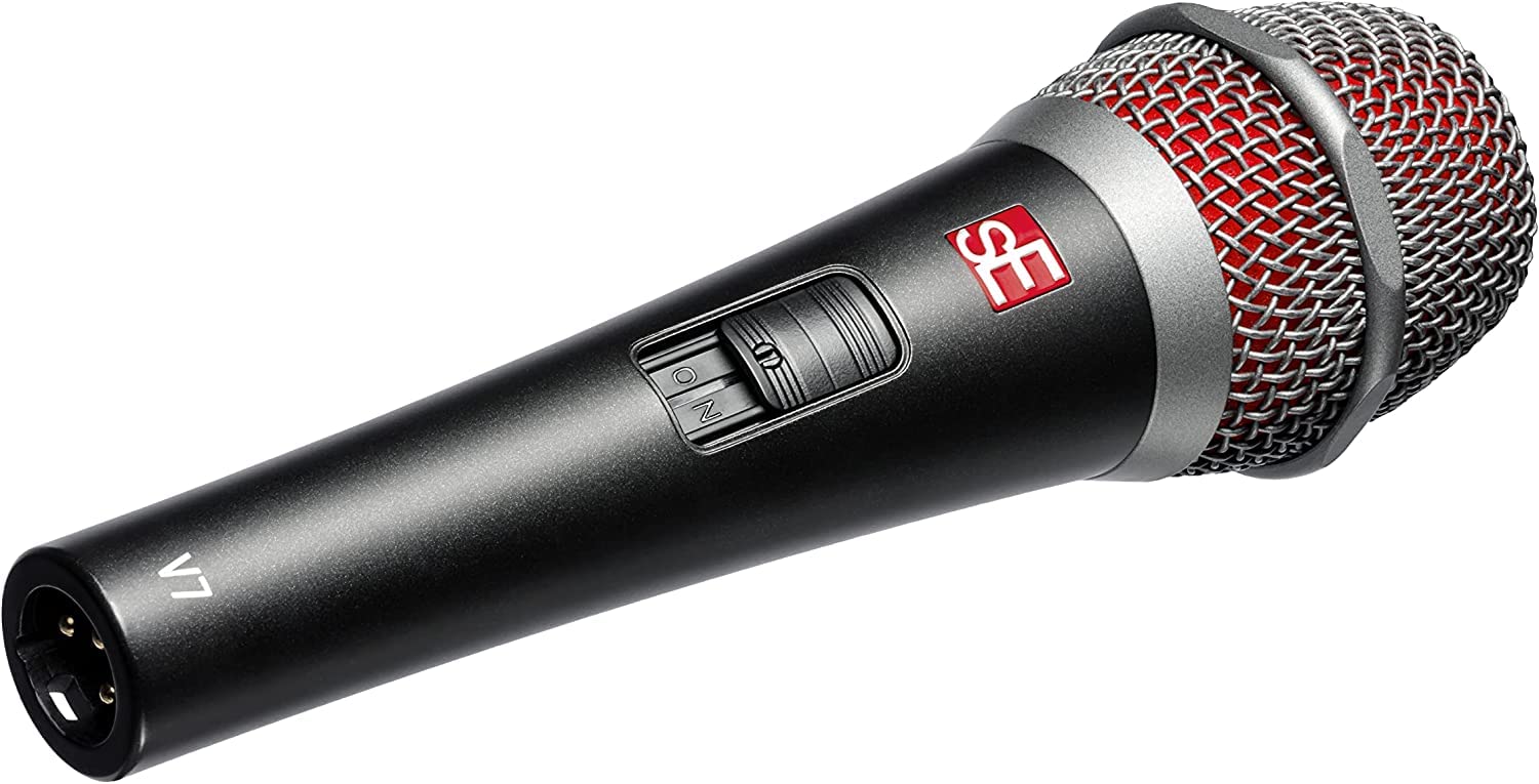 Briskdrop sE Electronics V7 Supercardioid Dynamic Handheld Microphone - Professional XLR Mic with 2 XLR Cables & 10 Cable Ties - Perfect for Podcasting, Live Streaming & Studio Recording