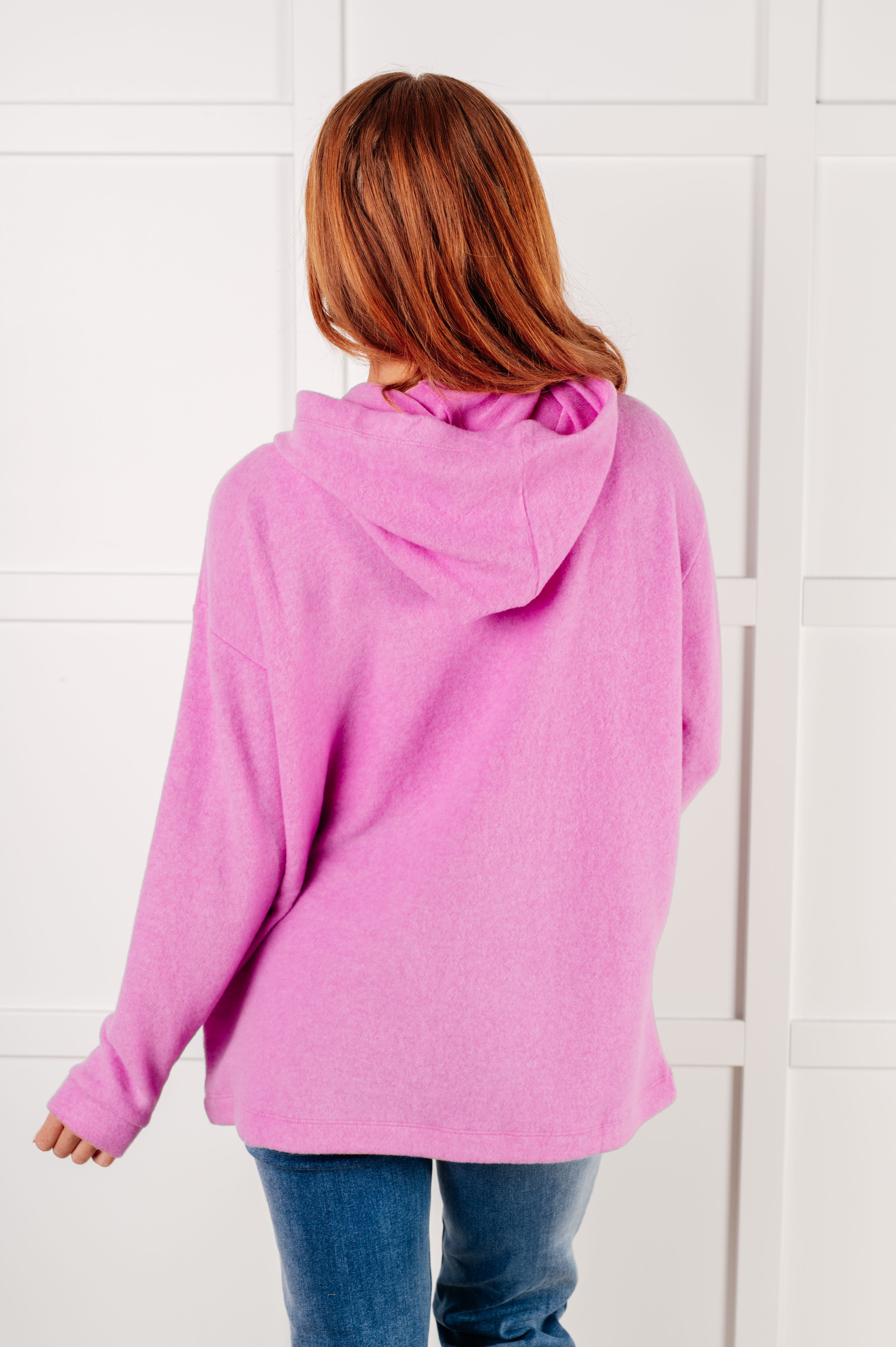 Best Women's Bright Mauve Hooded Pullover Sweatshirt - Cozy & Stylish for Casual Wear, Workouts, and Lounging