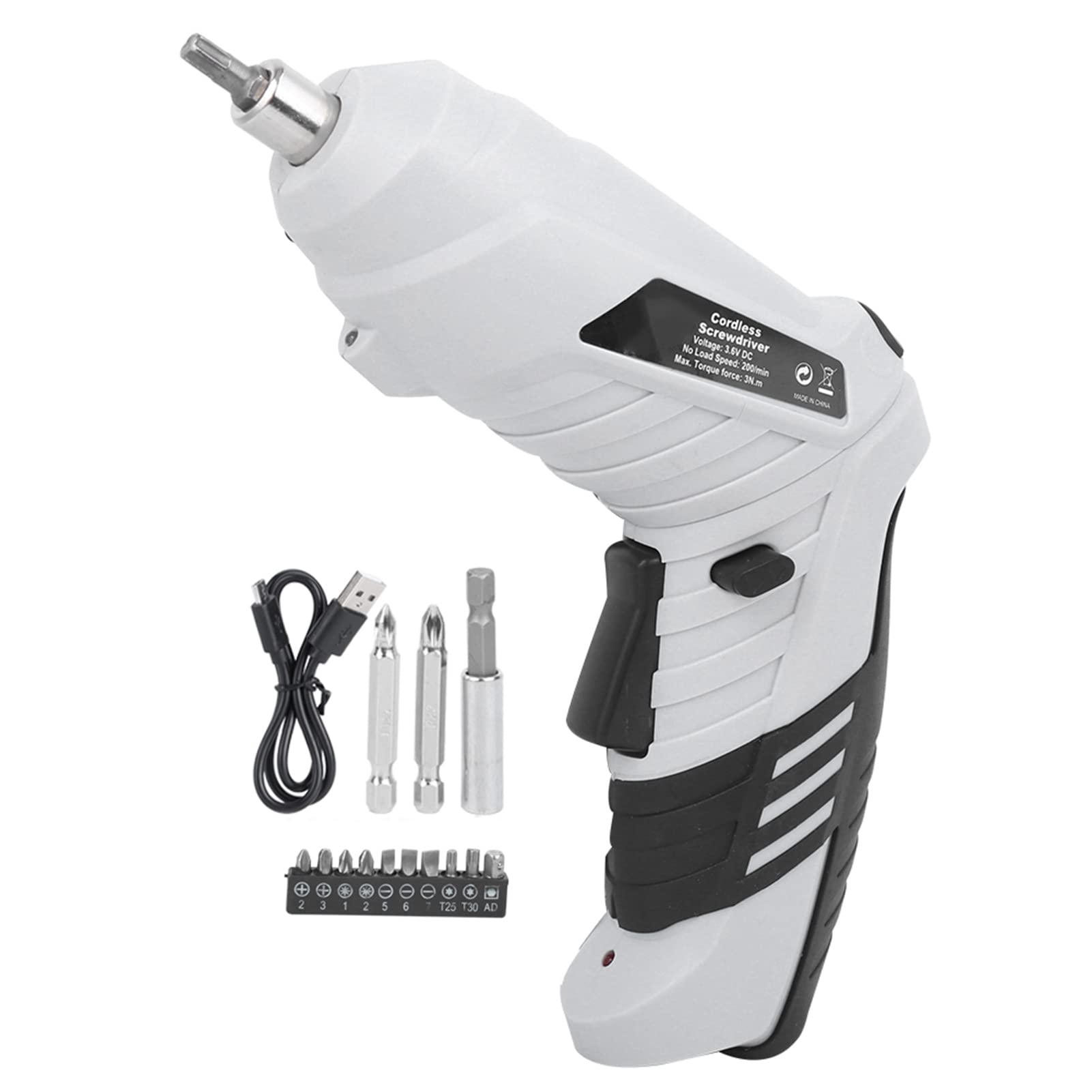 3.6V Cordless Electric Screwdriver Drill Kit - 16Pcs Rechargeable Power Drill with LED Work Light & Lithium-Ion Battery | Perfect for DIY Home Projects, Furniture Assembly, and Professional Construction Work