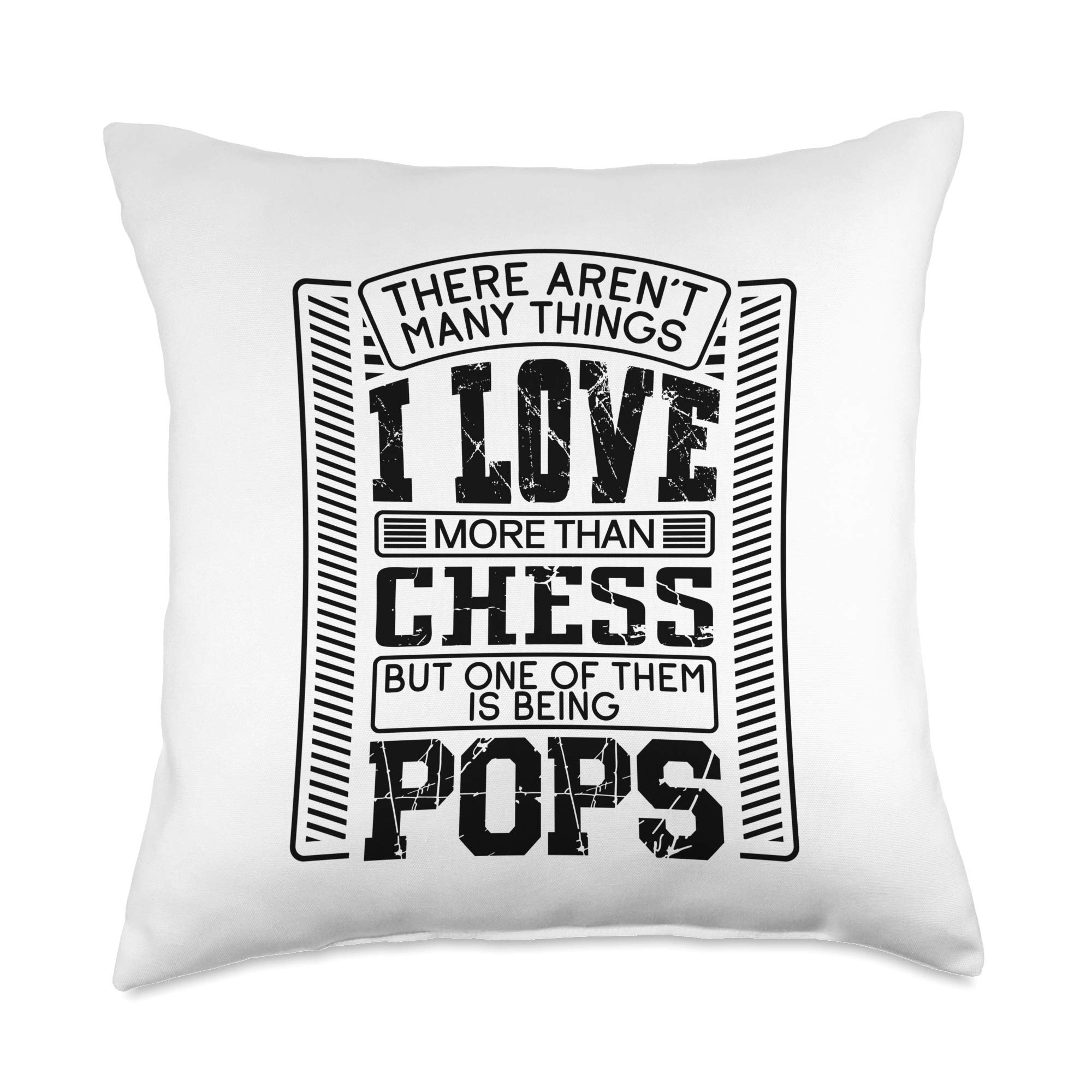Vintage Chess Design Throw Pillow - Retro Pop Art Home Decor Gift for Chess Lovers | Perfect for Living Room, Bedroom, or Game Room Decor
