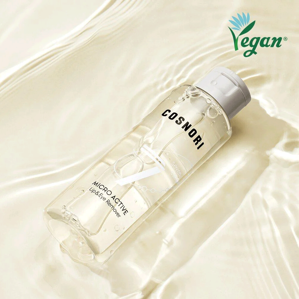 COSNORI Micro Active Lip & Eye Makeup Remover - Gentle & Effective 100ml - Perfect for Sensitive Skin & Waterproof Makeup Removal