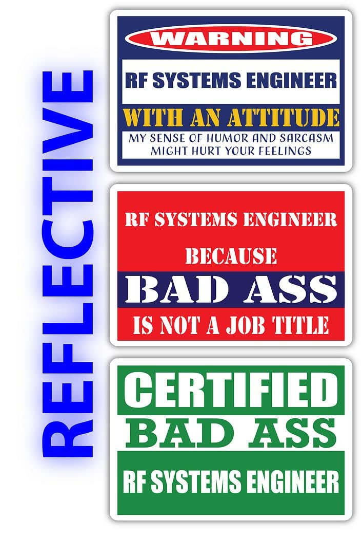 Certified RF Engineer Stickers - Funny Job Gift for Laptops & Hard Hats